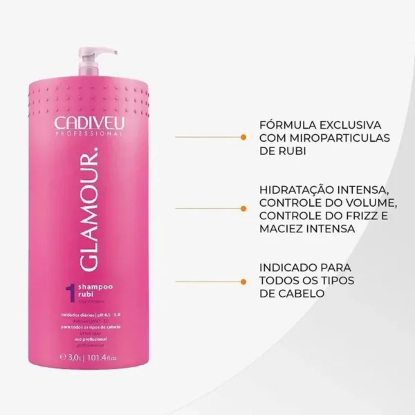 CADIVEU SHAMPOO GLAMOUR 3L