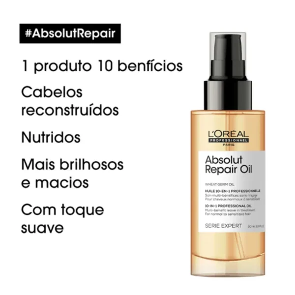 LORÉAL KIT ABSOLUT REPAIR MÁSC 250G + OIL 90ML